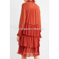 Tiered Ruffled Chiffon Dress Manufacture Wholesale Fashion Women Apparel (TA3061D)